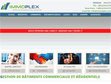 Tablet Screenshot of immoplex.com